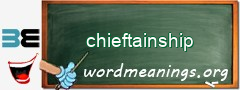 WordMeaning blackboard for chieftainship
